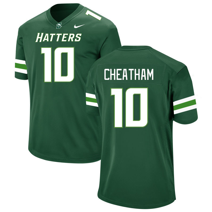 Men-Youth #10 Rhyan Cheatham Stetson Hatters 2023 College Football Jerseys Stitched-Green